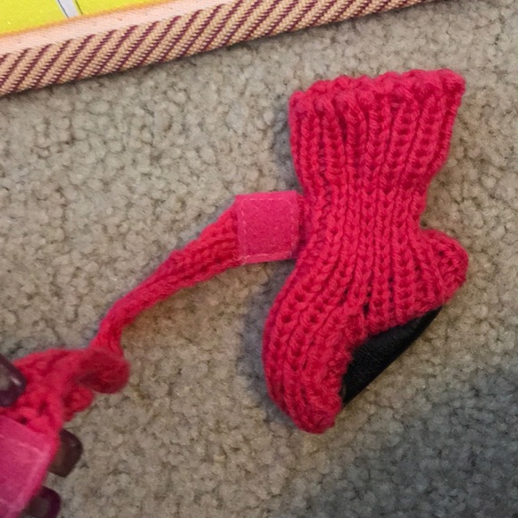 Puppy luck Dog pink knitted slippers - Picture 5 of 7